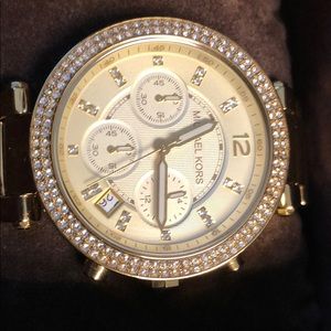 Michael Kors gold chronograph Parker watch